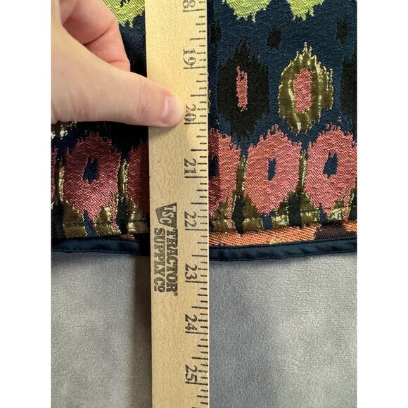 Anthropologie HD in Paris Tank Top Size 4 Yana Jacquard Metallic Peplum NEW NWT - Picture 9 of 16